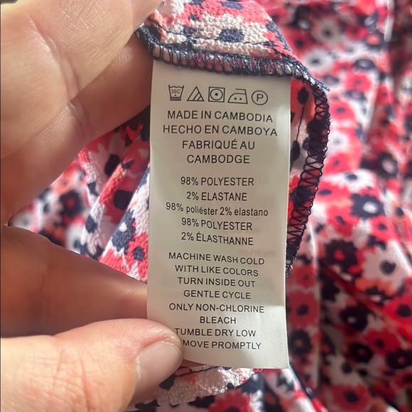 Michael Kors White and Pink Short Sleeve Blouse Size XL - Picture 7 of 7